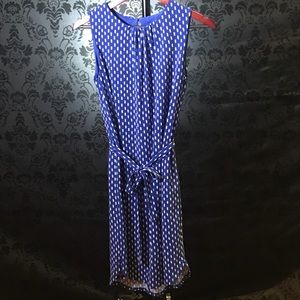Ann Taylor blue/white tank dress